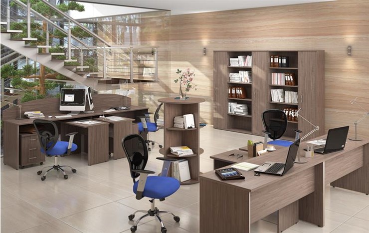 Офисный комплект мебели IMAGO три стола, 2 шкафа, стеллаж, тумба в Шадринске - изображение 6